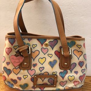 Dooney & Bourke Vtg rare graffiti Satchel purse LG